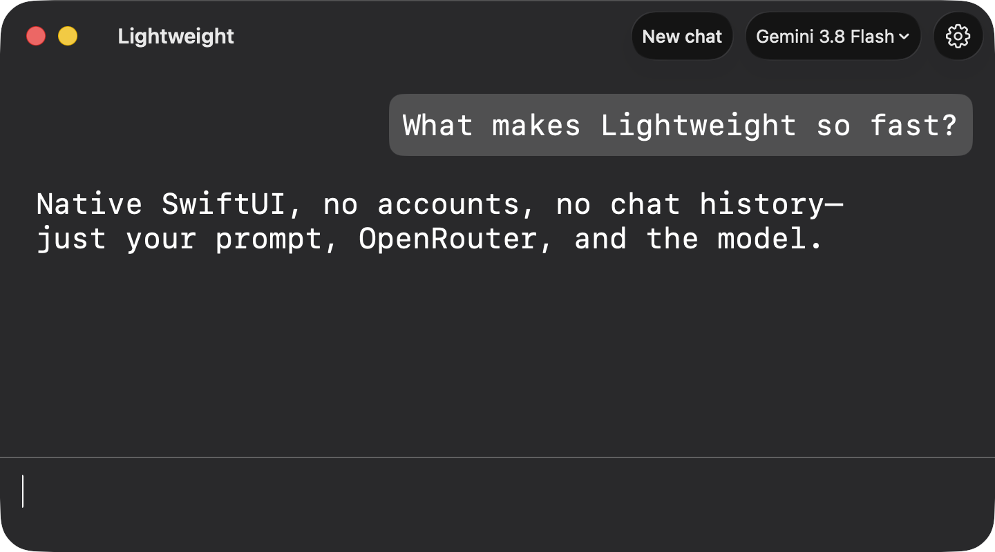 Lightweight running with its dark theme